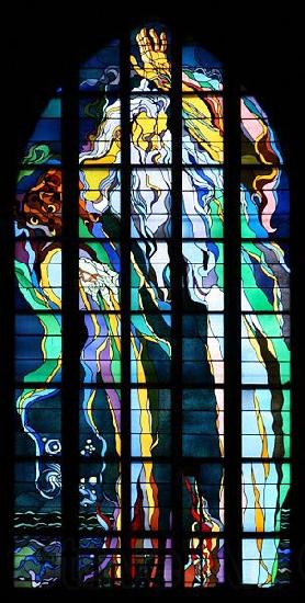 Stanislaw Wyspianski Stained glass window in Franciscan Church, designed by Wyspiaeski